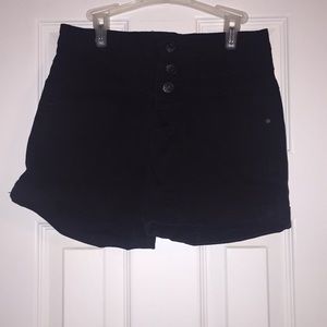 Black High Waisted Shorts
